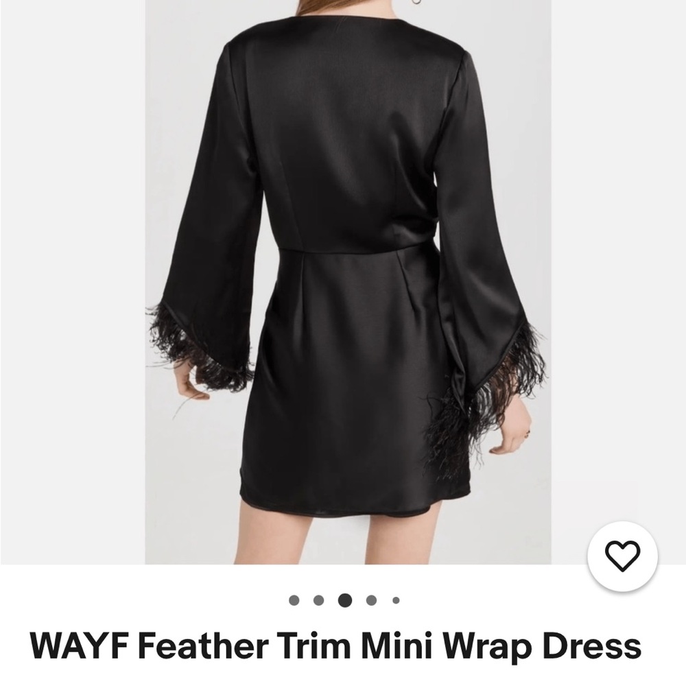 Wayf Black Feather Trim Robe - Picture 10 of 10